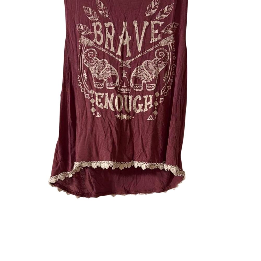West Coast Love "Brave is‎ enough" sleeveless tank Women's Size Large